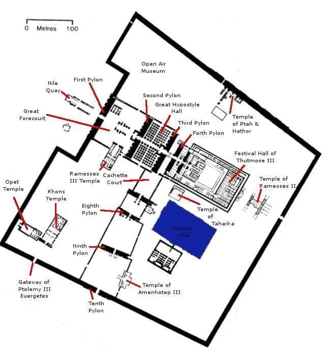 Karnak Temple Map