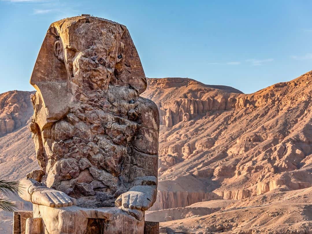 Memnon colossi in Luxor  Sophie's World travel Inspiration