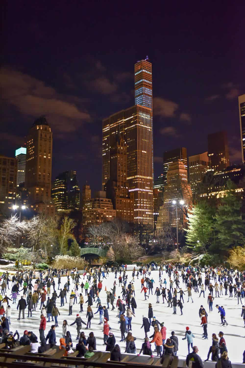 Ice skating in Central Park