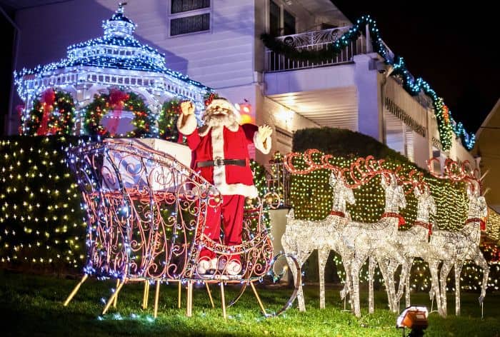 Dyker Heights in New York at Christmas