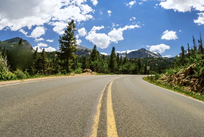 Bear Lake Corridor Road in Rocky Mountain