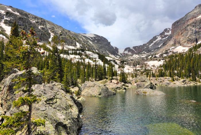 Haiyaha Lake in Rocky Mountains