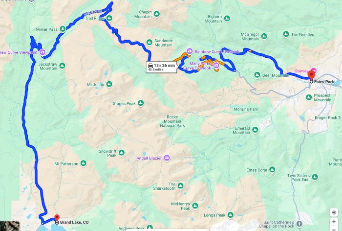 Trail Ridge Road Map