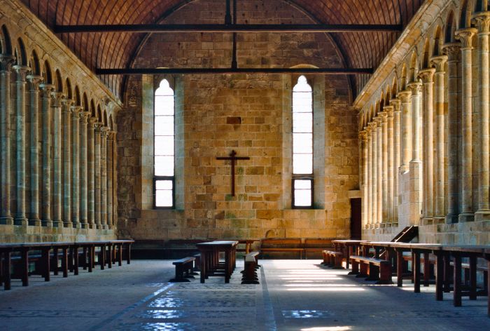 Refectory on Mont Saint-Michel